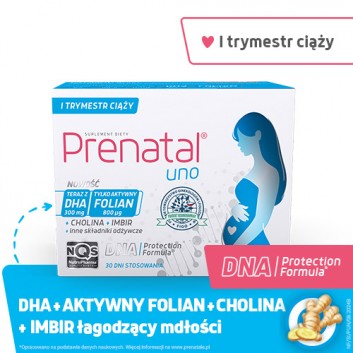 Prenatal Uno, 30 kapsułek + 30 kapsułek - obrazek 2