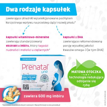 Prenatal Uno, 30 kapsułek + 30 kapsułek - obrazek 4