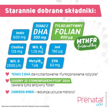 Prenatal Uno, 30 kapsułek + 30 kapsułek - obrazek 5