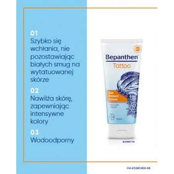 Bepanthen Tattoo Sun SPF krem, 50 ml - obrazek 2