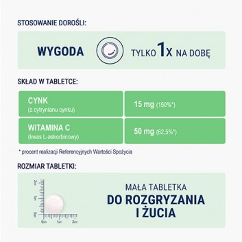 Naturell Cynk + C do żucia, 120 tabletek - obrazek 5