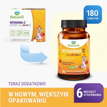 Naturell Witamina C dla dzieci 180 tabletek - obrazek 3