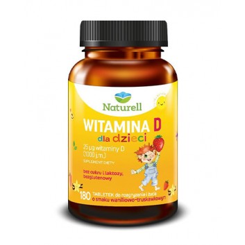 Naturell Witamina D dla dzieci 180 tabletek