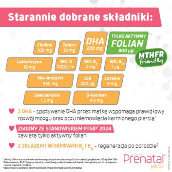 Prenatal Lakto, 60 kapsułek - obrazek 5