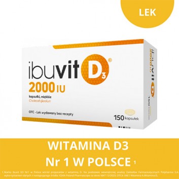 Ibuvit D3 2000 IU, kapsułki miękkie, 150 sztuk - obrazek 2