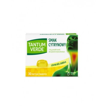 Tantum Verde 3 mg smak cytrynowy, 30 pastylek