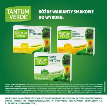 Tantum Verde 3 mg smak cytrynowy, 30 pastylek - obrazek 4