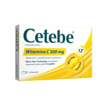 Cetebe Witamina C 500 mg, 30 kapsułek