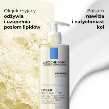 LA ROCHE-POSAY LIPIKAR Olejek myjący AP+ uzupełniający poziom lipidów, przeciw podrażnieniom skóry, 400 ml + La Roche-Posay Lipikar Balsam AP+M - 400 ml - obrazek 2