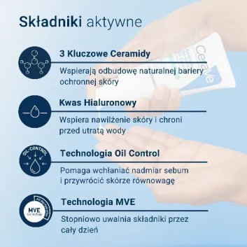 CeraVe Oil Control Żel-krem nawilżający dla skóry mieszanej i tłustej, 52 ml - obrazek 4