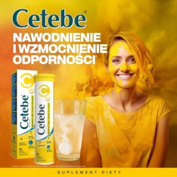 Cetebe Witamina C 1000 + Acerola + B-Complex, 20 tabletek musujących - obrazek 2