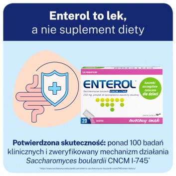 Enterol 250 mg, 20 saszetek - obrazek 3