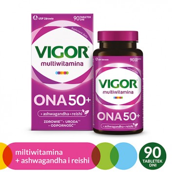 Vigor Multiwitamina Ona 50+, 90 tabletek - obrazek 2