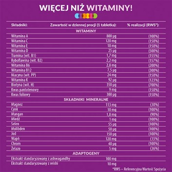 Vigor Multiwitamina Ona 50+, 90 tabletek - obrazek 3