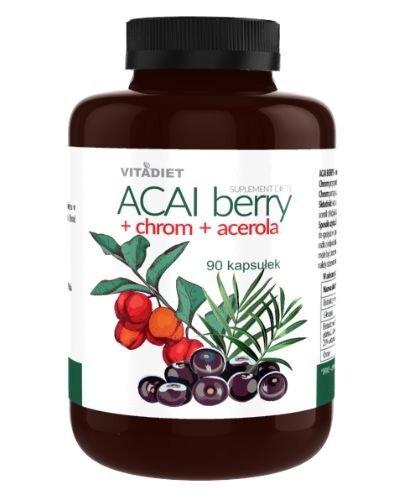 Vitadiet Acai Berry + Chrom + Acerola, 90 kapsułek