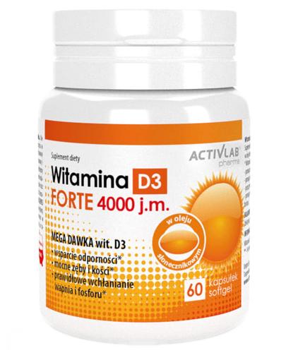 Activlab Pharma Witamina D3 Forte 4000 j.m. - 60 kaps. - cena, opinie, stosowanie