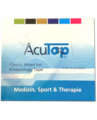 AcuTop Classic Kinesiology Tape 5 cm x 5 m, 6 rolek