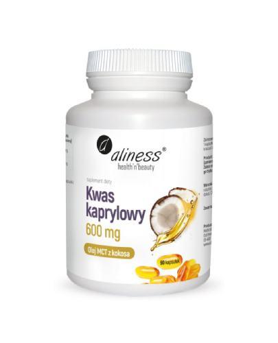 Aliness Kwas kaprylowy (60% C8) 600 mg, 90 kapsułek