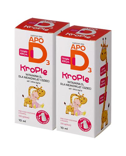 ApoD3 krople, 2 x 10 ml, witamina D dla dzieci