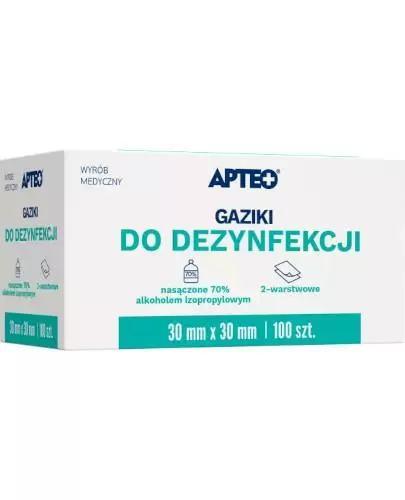 Apteo gaziki do dezynfekcji 30 mm x 30 mm, 100 sztuk