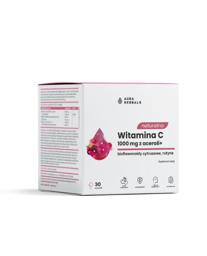 Aura Herbals Naturalna witamina C 1000 mg z aceroli, 30 saszetek