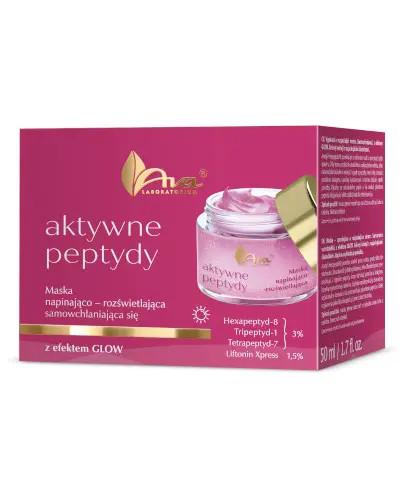 Ava Aktywne Peptydy maska napinająco-rozświetlająca samowchłaniająca się, 50 ml