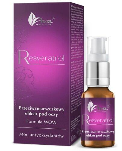 Ava Resveratrol Moc Antyoksydantów Formuła Wow Eliksir przeciwzmarszczkowy pod oczy, 15 ml