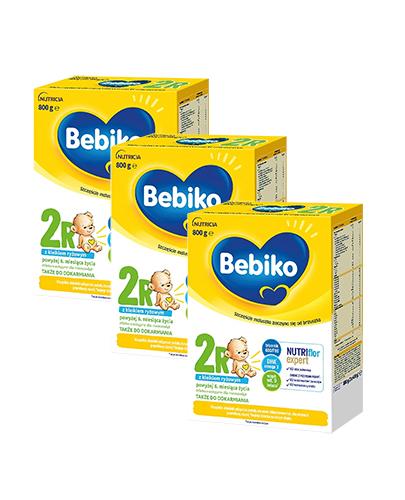 Bebiko 2R Nutriflor Expert Mleko następne z kleikiem ryżowym dla niemowląt powyżej 6. miesiąca życia, 3 x 600 g + BAMBINO Chusteczki delikatne dla niemowląt - 63 szt.