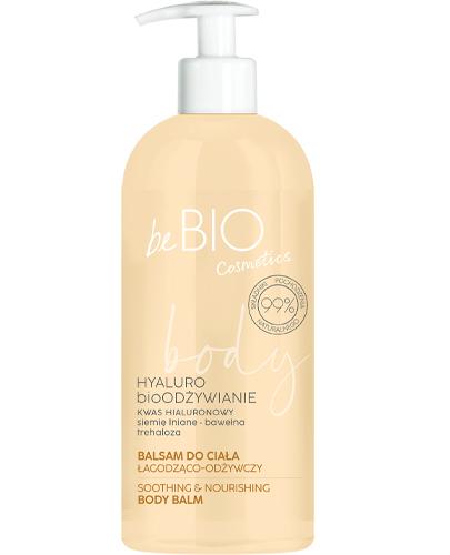 BeBio Hyaluro BIOodżywienie Naturalny balsam do ciała łagodząco-odżywczy Siemię lniane + Bawełna, 350 ml