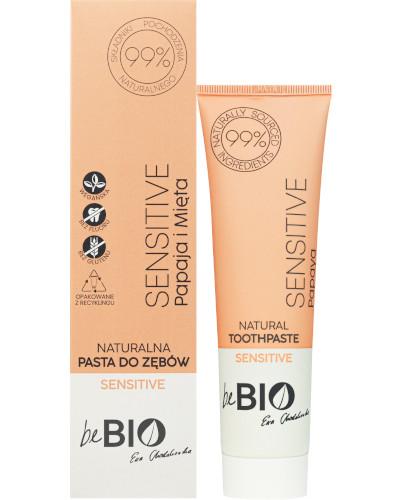 BeBio Sensitive naturalna pasta do zębów papaja i mięta 100 ml