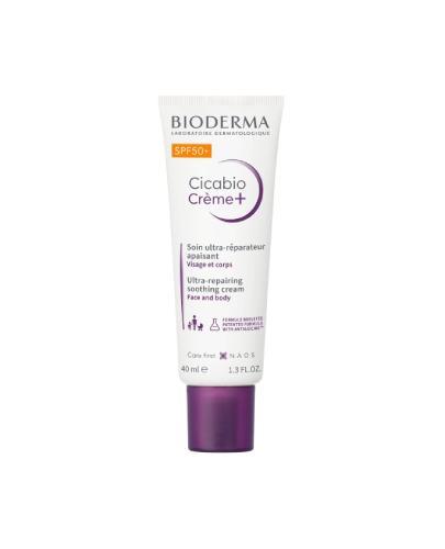 Bioderma Cicabio Creme+ Krem łagodząco-odbudowujący SPF 50+, 40 ml