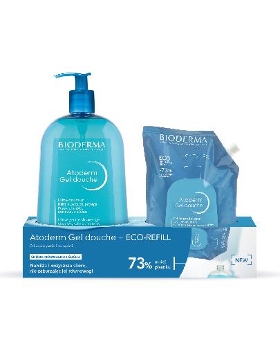 BIODERMA Zestaw Atoderm Gel douche 1L + ECO-REFILL 1L