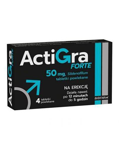 Biofarm Actigra Forte, 4 tabl. Na erekcję, cena, wskazania, skład