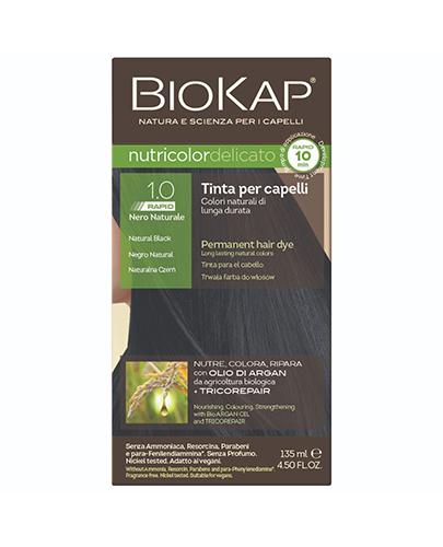 BioKap Nutricolord Delicato Rapid Farba do włosów 1.0 Naturalna Czerń - 135 ml - cena, opinie, właściwości