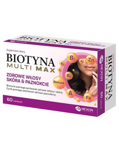 Biotyna Multi Max - 60 tabl. Na wypadanie włosów - cena, opinie, właściwości