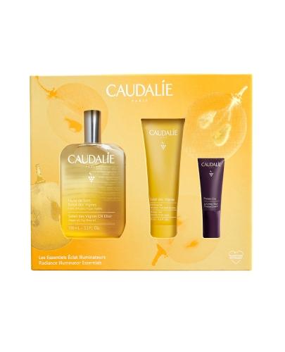 CAUDALIE Rozświetlający niezbędnik Soleil des Vignes Olejek pielęgnacyjny, 100 ml + Żel pod prysznic, 50 ml + Krem pod oczy, 5 ml