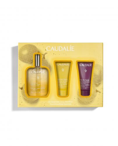 Caudalie Soleil Des Vignes Olej pielęgnacyjny, 50 ml + Balsam do ciała, 30 ml + Żel pod prysznic, 30 ml [ZESTAW]