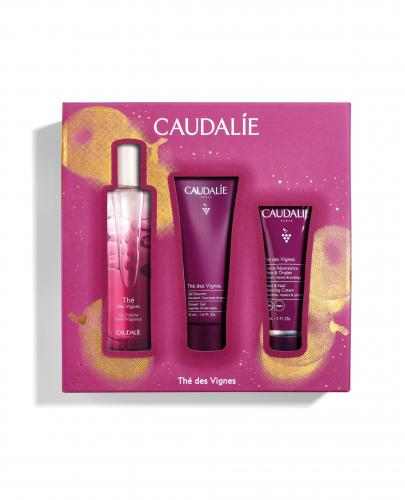 Caudalie Thé Des Vignes Woda orzeźwiająca 50 ml + Żel pod prysznic 50 ml + Krem do rąk 30 ml [ZESTAW]