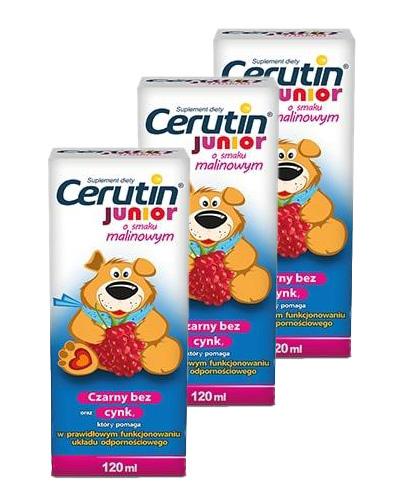 CERUTIN JUNIOR Syrop o smaku malinowym 3 x 120 ml