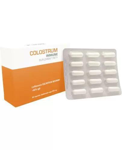 Colostrum Immune liofilizowane colostrum bovinum 60% IgG, 60 kapsułek dojelitowych