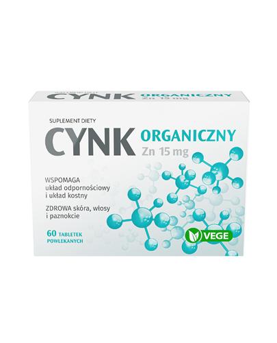 Nature Pharm Cynk Organiczny 15 mg, 60 tabletek