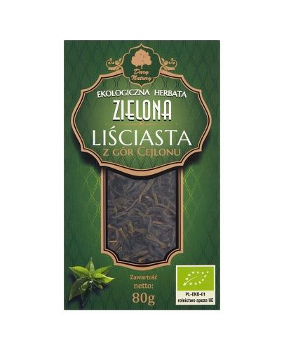 Dary Natury Ekologiczna herbata zielona liściasta z Gór Cejlonu - 80 g - cena, opinie, stosowanie 