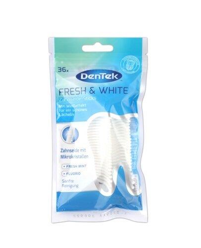 Dentek  Fresh & White Wykałaczki z nicią dentystyczną, 36 sztuk