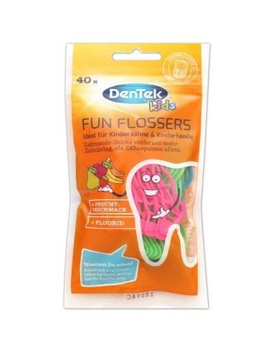 Dentek Kids Fun Flosser, wykałaczki z nicią dentystyczną dla dzieci, 40 sztuk