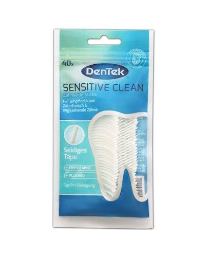 Dentek Sensitive Clean Wykałaczki z nicią dentystyczną, 40 sztuk