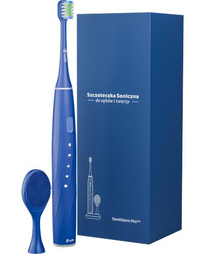 Dentiderm Pro Szczoteczka do zębów i twarzy soniczna granatowa E20, 1 sztuka