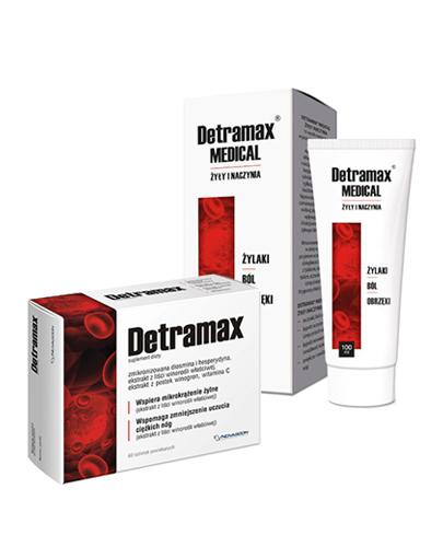 DETRAMAX - 60 tabl. + Detramax Medical Żyły i naczynia żel, 100 ml