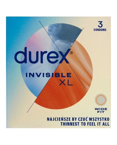 Durex Invisible XL Prezerwatywy extra powiększone - 3 szt. - cena, opinie, właściwości 