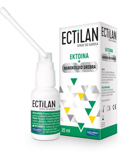 ECTILAN Spray do gardła z ektoiną, 20 ml, cena, opinie, wskazania