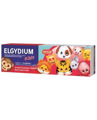 Elgydium Emoji Kids Pasta do zębów dla dzieci o smaku orzeźwiająca truskawka 3-6 lat 50 ml